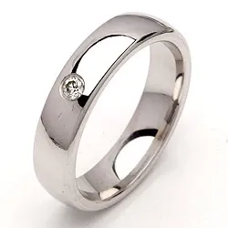 Trauring in Silber 0,05 ct