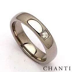 Trauring in Titan 0,05 ct