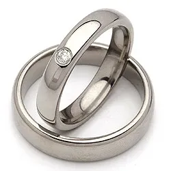 Trauringe in Titan 0,05 ct