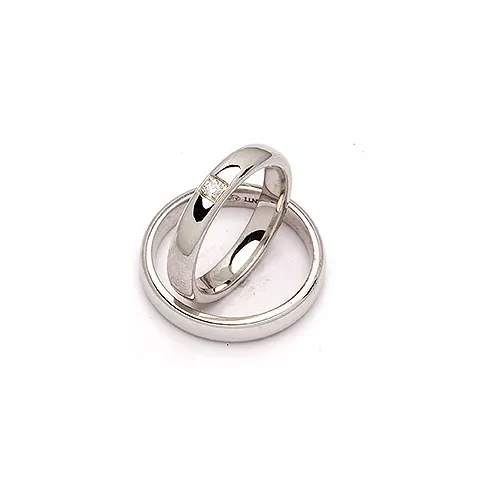 Trauringe in Silber 0,05 ct