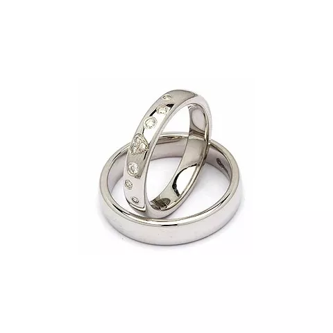 Trauringe in Silber 0,13 ct