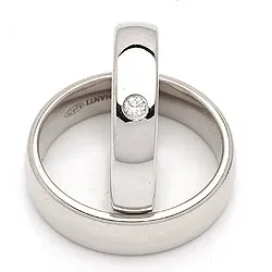 Trauringe in Silber 0,05 ct