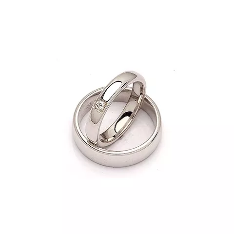 Trauringe in Silber 0,05 ct