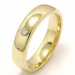 Trauring in 9 Karat Gold 0,05 ct