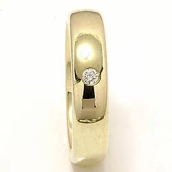 Trauring in 9 Karat Gold 0,05 ct