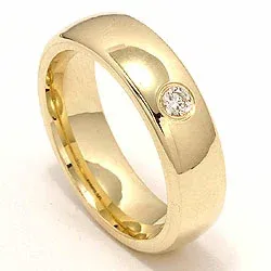 Trauring in 9 Karat Gold 0,10 ct