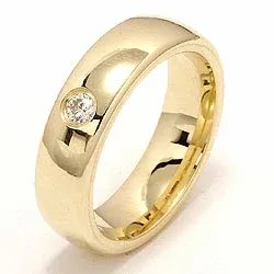 Trauring in 9 Karat Gold 0,10 ct