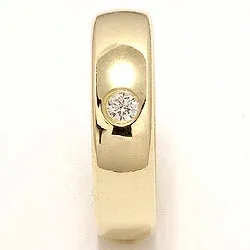 Trauring in 9 Karat Gold 0,10 ct