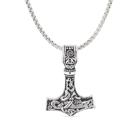 Wasserfest Thors Hammer Halskette aus Stahl - OCEANA