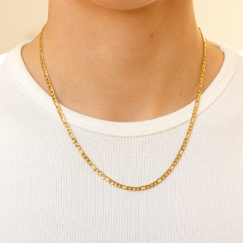 Wasserfest Figarohalskette aus vergoldetem Edelstahl 45 cm x 3 mm  - OCEANA