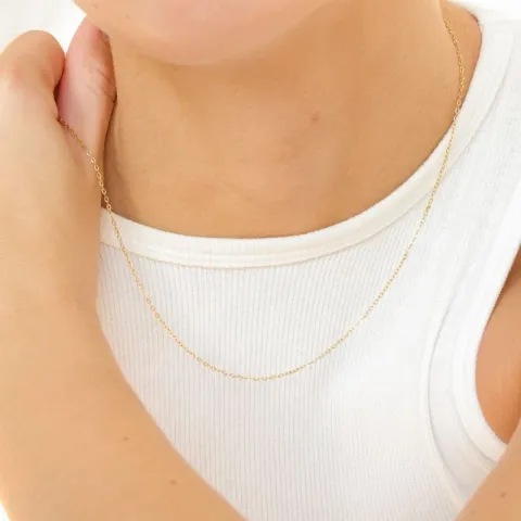 Wasserfest Halskette aus vergoldetem Edelstahl 45 cm x 1,4 mm  - OCEANA