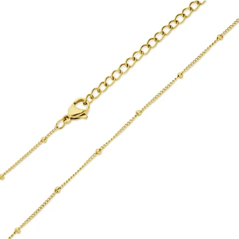 Wasserfest Kugel Halskette aus vergoldetem Edelstahl 40+5 cm x 2,0 mm  - OCEANA