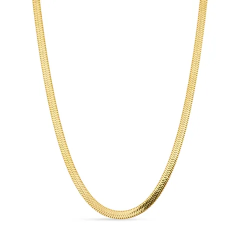 Wasserfest Schlangenhalskette aus vergoldetem Edelstahl 40+5 cm x 4 mm  - OCEANA