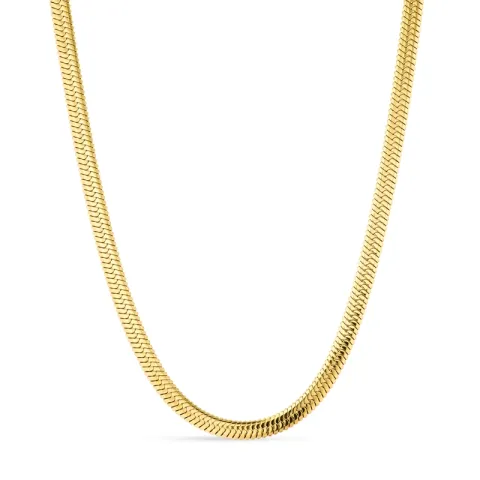 Wasserfest Schlangenhalskette aus vergoldetem Edelstahl 40+5 cm x 5 mm  - OCEANA
