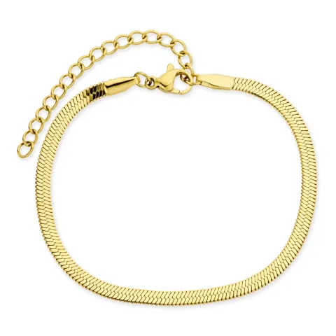 Wasserfest Schlangenarmband aus vergoldetem Edelstahl  x 3 mm  - OCEANA