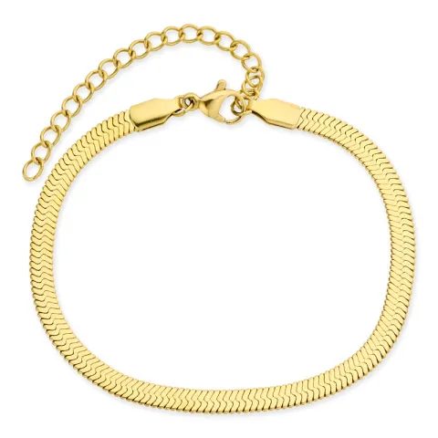 Wasserfest Schlangenarmband aus vergoldetem Edelstahl  x 3,7 mm  - OCEANA