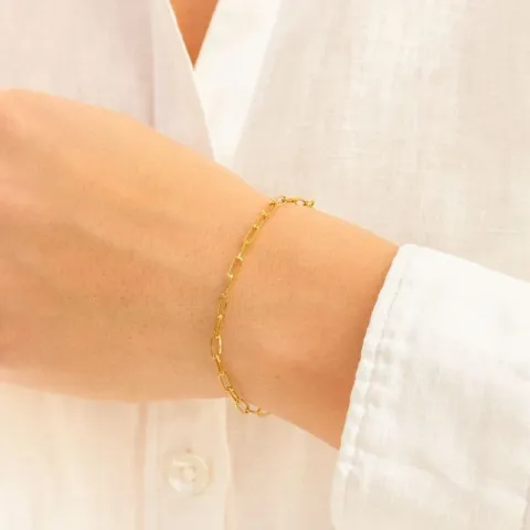 Wasserfest Armband aus vergoldetem Edelstahl 15+3 cm x 3 mm  - OCEANA