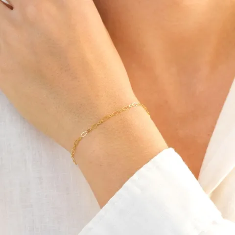 Wasserfest Armband aus vergoldetem Edelstahl 16+5 cm x 2 mm  - OCEANA