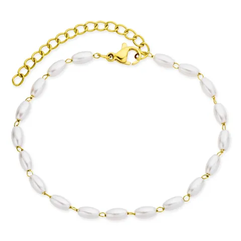 Wasserfest Perle Armband aus vergoldetem Stahl - OCEANA