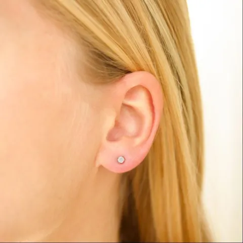 3 mm Wasserfester Solitärohrstecker in vergoldetem Stahl - OCEANA