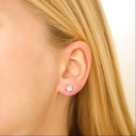 5 mm Wasserfester Solitärohrstecker in vergoldetem Stahl - OCEANA