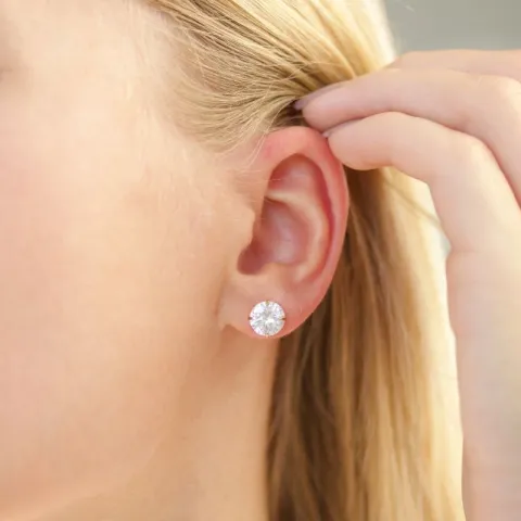 8 mm Wasserfester Solitärohrstecker in vergoldetem Stahl - OCEANA