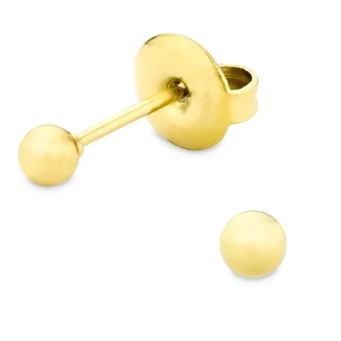 3 mm Wasserfester Ohrstecker in vergoldetem Stahl - OCEANA