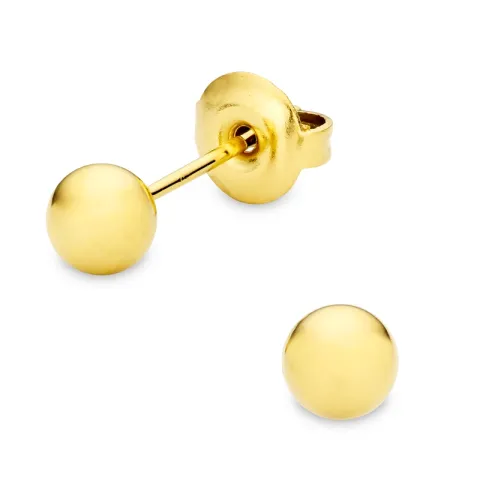 5 mm Wasserfester Ohrstecker in vergoldetem Stahl - OCEANA