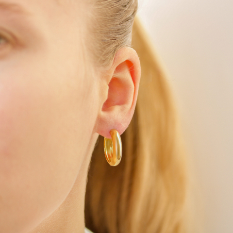 21 mm Wasserfester Kreole in vergoldetem Stahl - OCEANA