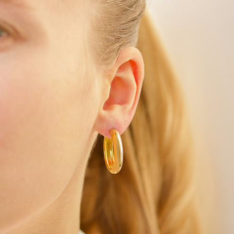 25 mm Wasserfester Kreole in vergoldetem Stahl - OCEANA