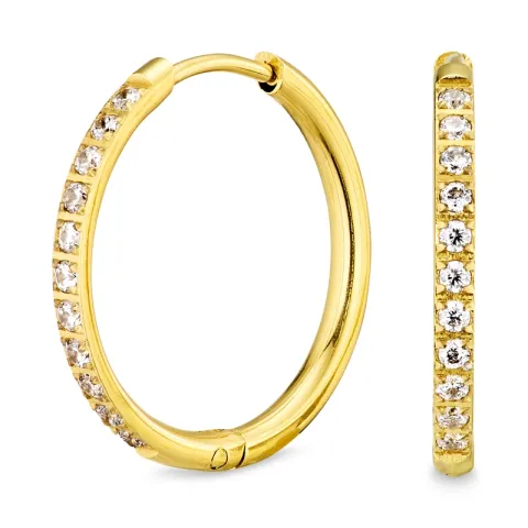 17 mm Wasserfester Zirkon Kreole in vergoldetem Stahl - OCEANA