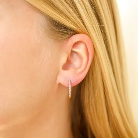 17 mm Wasserfester Zirkon Kreole in vergoldetem Stahl - OCEANA