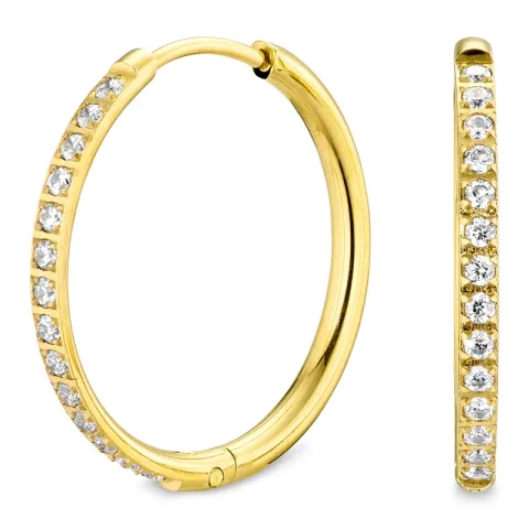 Wasserfester Zirkon Kreole in vergoldetem Stahl - OCEANA