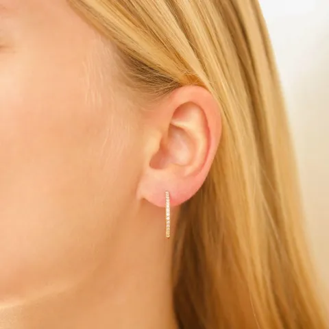 Wasserfester Zirkon Kreole in vergoldetem Stahl - OCEANA