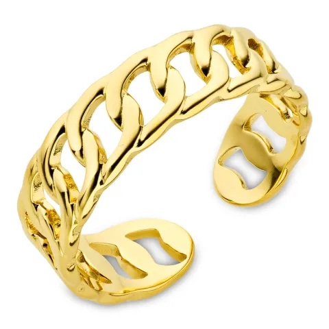 Wasserfest panzer justierbar Ring aus vergoldetem Edelstahl - OCEANA