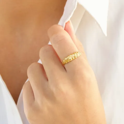 Wasserfest justierbar Ring aus vergoldetem Edelstahl - OCEANA