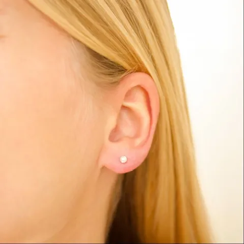 3 mm Wasserfester Perle Ohrstecker in vergoldetem Stahl - OCEANA