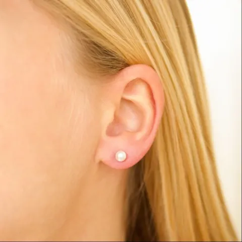 5 mm Wasserfester Perle Ohrstecker in vergoldetem Stahl - OCEANA