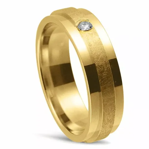 Breit Damenring aus 14 Karat Gold 0,06 ct