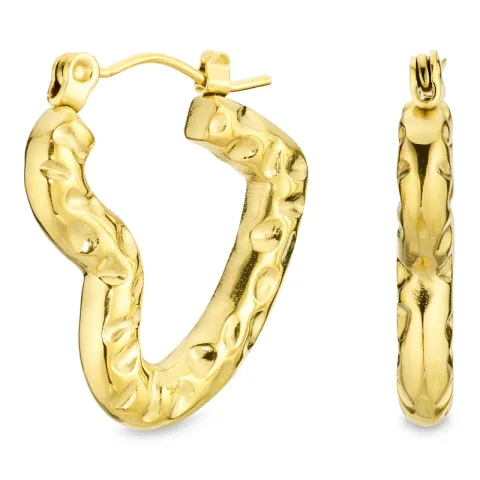 Wasserfester Herz Ohrringe in vergoldetem Stahl - OCEANA