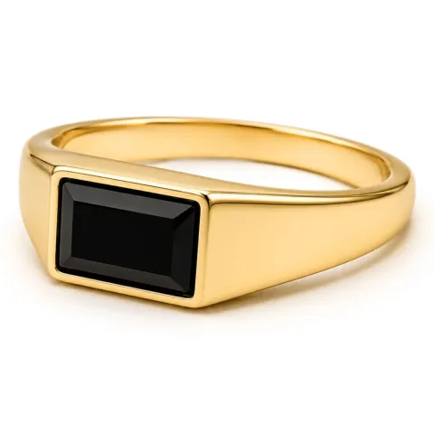 Wasserfest Ring aus vergoldetem Edelstahl