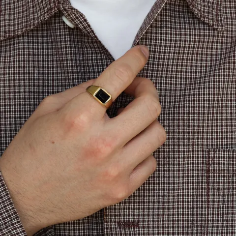 Wasserfest Ring aus vergoldetem Edelstahl
