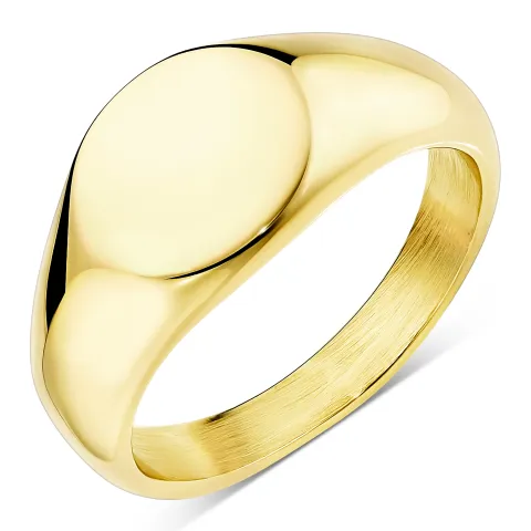 Wasserfest ovaler Ring aus vergoldetem Edelstahl