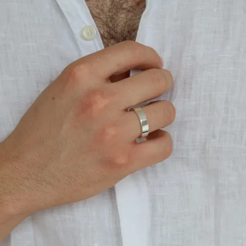 Wasserfest Ring aus Stahl