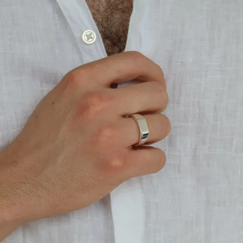 Wasserfest Ring aus Stahl