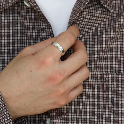 Wasserfest Ring aus Stahl