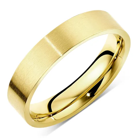Wasserfest Ring aus vergoldetem Stahl