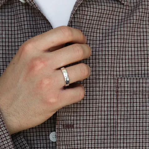 Wasserfest Ring aus Stahl