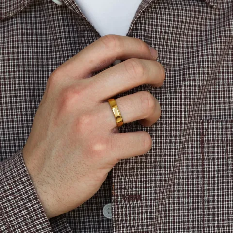 Wasserfest Ring aus vergoldetem Edelstahl