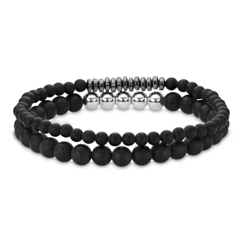 Wasserfest Onyx Armband aus Stahl